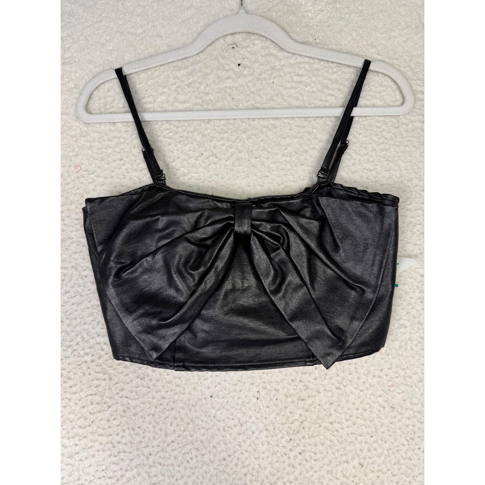 Sadie and Sage Womens Small Black Bow Festival Indie Sleeze Biker Boho Rock Roll